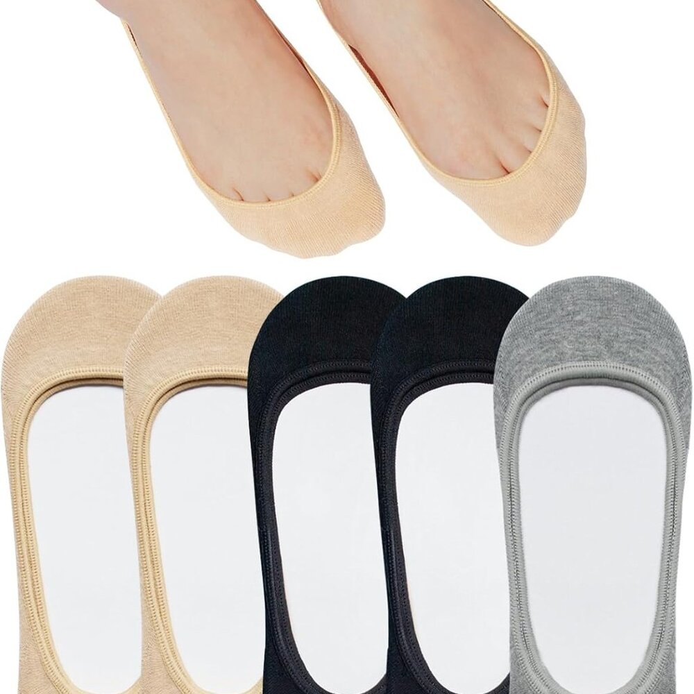 No Show Socks Women for Flats 4 to 8 Pack Non Slip Invisible Ultra Low Cut Socks